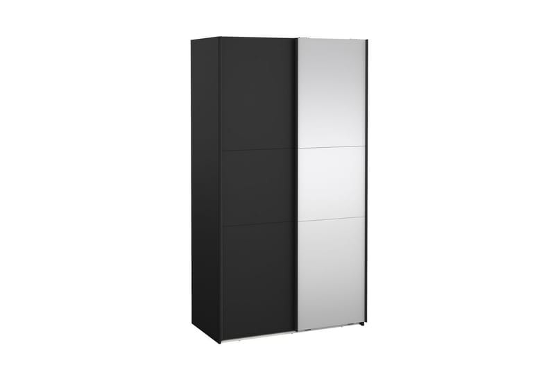 Takeru Garderobe med Speil 119x221 cm - Svart - Oppbevaring - Garderober & garderobesystem