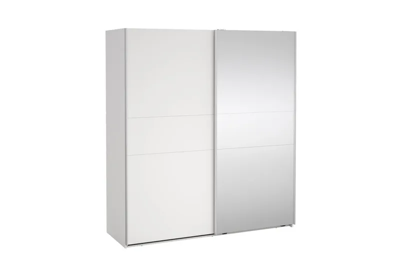 Takeru Garderobe med Speil 179x200 cm - Hvit - Oppbevaring - Garderober & garderobesystem