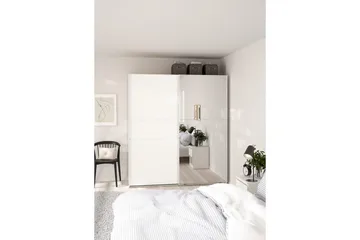 Takeru Garderobe med Speil 179x200 cm - Hvit - Oppbevaring - Garderober & garderobesystem