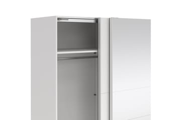 Takeru Garderobe med Speil 179x200 cm - Hvit - Oppbevaring - Garderober & garderobesystem