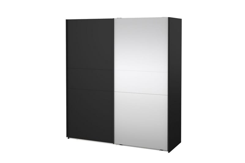 Takeru Garderobe med Speil 179x200 cm, Svart