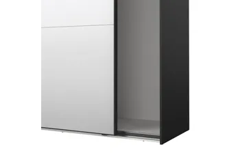 Takeru Garderobe med Speil 179x200 cm - Svart - Oppbevaring - Garderober & garderobesystem