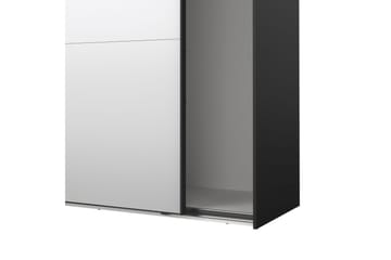 Takeru Garderobe med Speil 179x200 cm - Svart - Oppbevaring - Garderober & garderobesystem