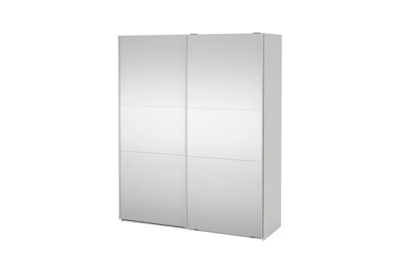 Takeru Garderobe med Speil 179x220 cm, Hvit