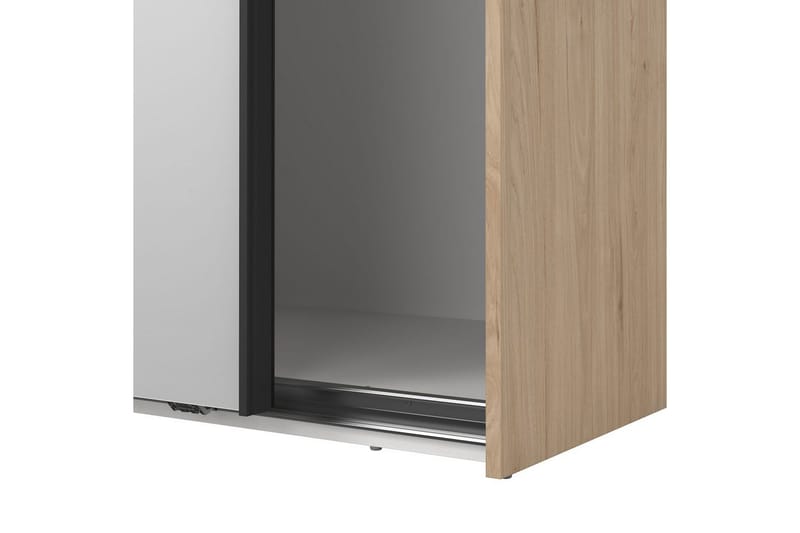 Takeru Garderobe med Speil 179x220 cm - Natur - Oppbevaring - Garderober & garderobesystem