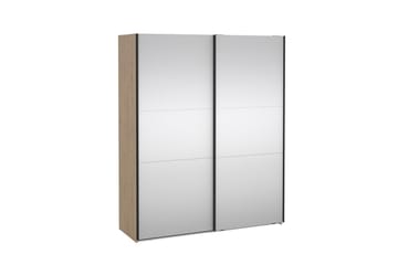 Takeru Garderobe med Speil 179x220 cm - Natur - Oppbevaring - Garderober & garderobesystem