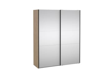 Takeru Garderobe med Speil 179x220 cm - Natur - Oppbevaring - Garderober & garderobesystem