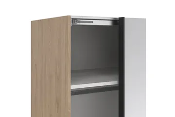 Takeru Garderobe med Speil 179x220 cm - Natur - Oppbevaring - Garderober & garderobesystem