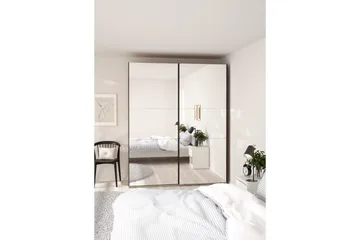 Takeru Garderobe med Speil 179x220 cm - Natur - Oppbevaring - Garderober & garderobesystem