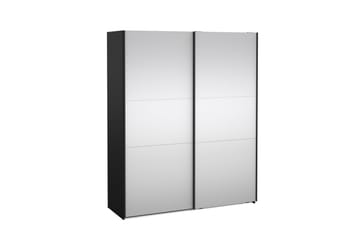 Takeru Garderobe med Speil 179x220 cm - Svart - Oppbevaring - Garderober & garderobesystem