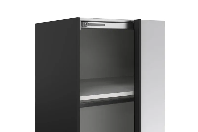 Takeru Garderobe med Speil 179x220 cm - Svart - Oppbevaring - Garderober & garderobesystem