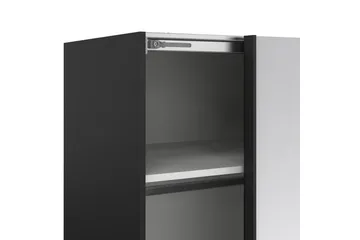 Takeru Garderobe med Speil 179x220 cm - Svart - Oppbevaring - Garderober & garderobesystem