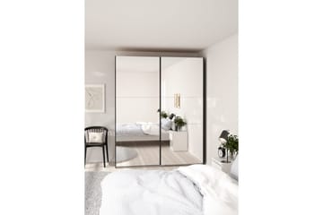 Takeru Garderobe med Speil 179x220 cm - Svart - Oppbevaring - Garderober & garderobesystem