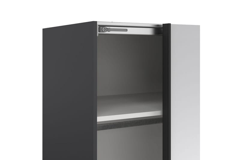 Takeru Garderobe med Speil 179x220 cm - Svart - Oppbevaring - Garderober & garderobesystem