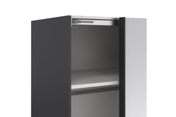 Takeru Garderobe med Speil 179x220 cm - Svart - Oppbevaring - Garderober & garderobesystem