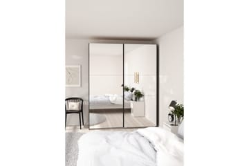 Takeru Garderobe med Speil 179x220 cm - Svart - Oppbevaring - Garderober & garderobesystem