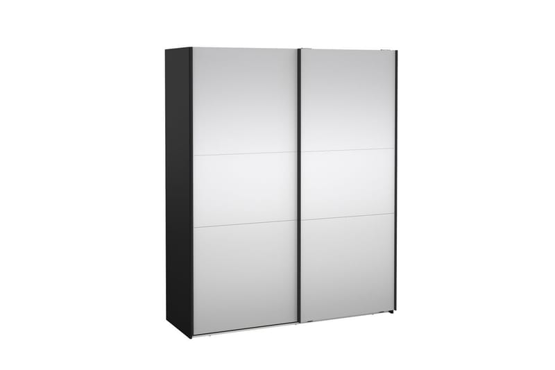 Takeru Garderobe med Speil 179x220 cm - Svart - Oppbevaring - Garderober & garderobesystem