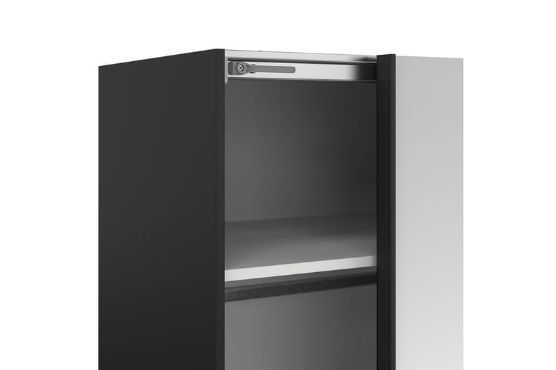 Takeru Garderobe med Speil 179x220 cm - Svart - Oppbevaring - Garderober & garderobesystem