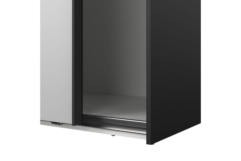 Takeru Garderobe med Speil 179x220 cm - Svart - Oppbevaring - Garderober & garderobesystem