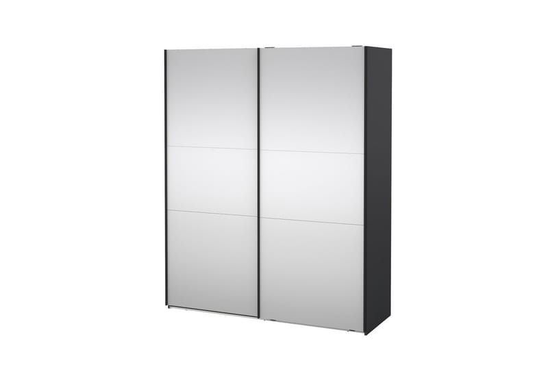Takeru Garderobe med Speil 179x220 cm - Svart - Oppbevaring - Garderober & garderobesystem