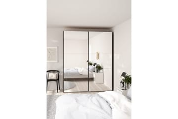 Takeru Garderobe med Speil 179x220 cm - Svart - Oppbevaring - Garderober & garderobesystem