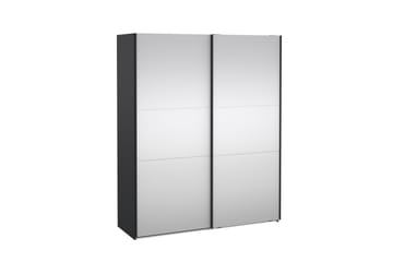 Takeru Garderobe med Speil 179x220 cm - Svart - Oppbevaring - Garderober & garderobesystem