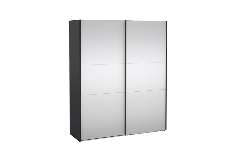 Takeru Garderobe med Speil 179x220 cm - Svart - Oppbevaring - Garderober & garderobesystem