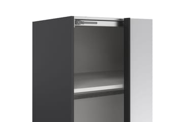 Takeru Garderobe med Speil 179x220 cm - Svart - Oppbevaring - Garderober & garderobesystem