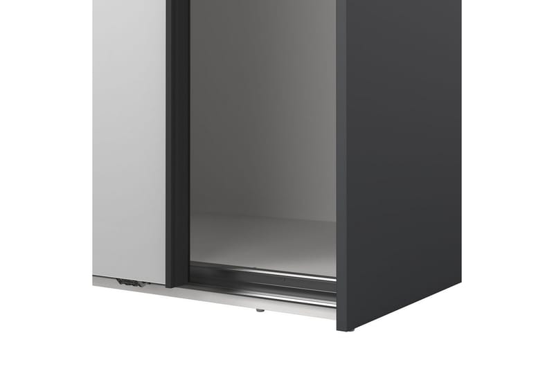 Takeru Garderobe med Speil 179x220 cm - Svart - Oppbevaring - Garderober & garderobesystem