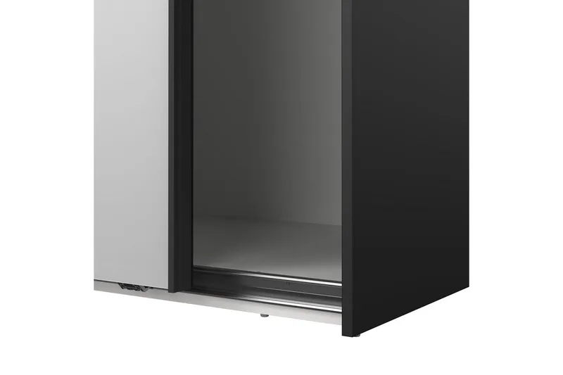 Takeru Garderobe med Speil 179x220 cm - Svart - Oppbevaring - Garderober & garderobesystem