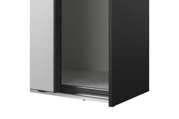 Takeru Garderobe med Speil 179x220 cm - Svart - Oppbevaring - Garderober & garderobesystem