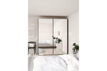 Takeru Garderobe med Speil 179x220 cm - Svart - Oppbevaring - Garderober & garderobesystem