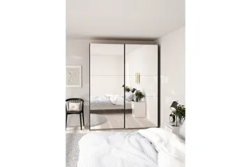 Takeru Garderobe med Speil 179x220 cm - Svart - Oppbevaring - Garderober & garderobesystem