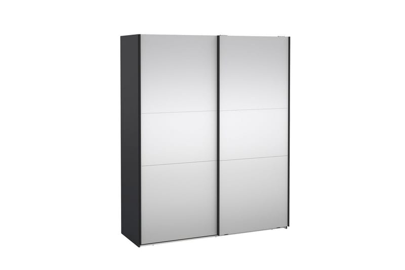 Takeru Garderobe med Speil 179x220 cm - Svart - Oppbevaring - Garderober & garderobesystem