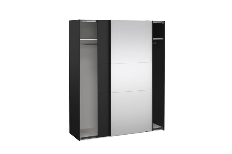 Takeru Garderobe med Speil 179x221 cm - Askgrå - Oppbevaring - Garderober & garderobesystem