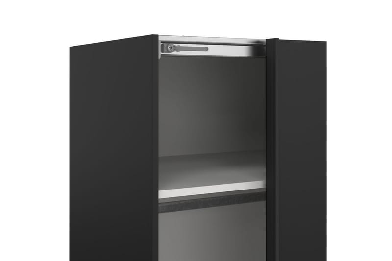 Takeru Garderobe med Speil 179x221 cm - Askgrå - Oppbevaring - Garderober & garderobesystem