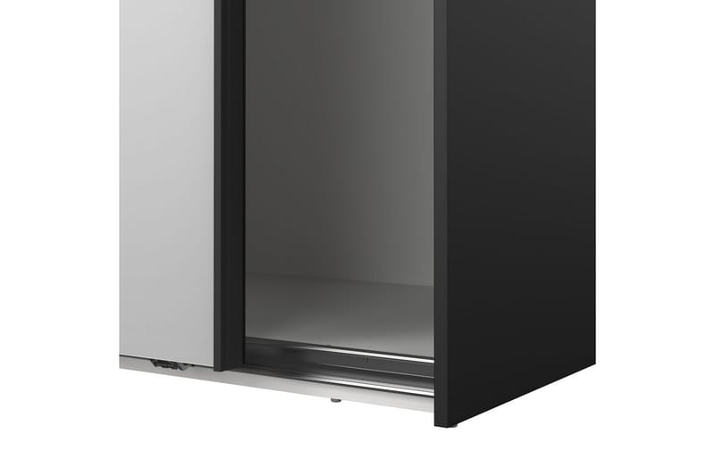 Takeru Garderobe med Speil 179x221 cm - Askgrå - Oppbevaring - Garderober & garderobesystem