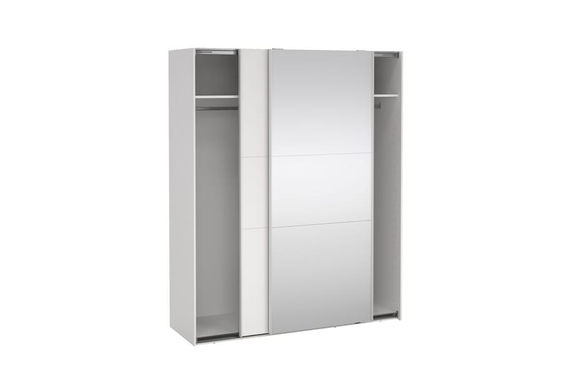 Takeru Garderobe med Speil 179x221 cm - Hvit - Oppbevaring - Garderober & garderobesystem