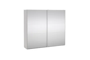 Takeru Garderobe med Speil 244x220 cm - Hvit - Oppbevaring - Garderober & garderobesystem