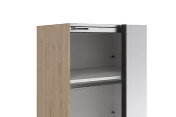 Takeru Garderobe med Speil 244x220 cm - Natur - Oppbevaring - Garderober & garderobesystem