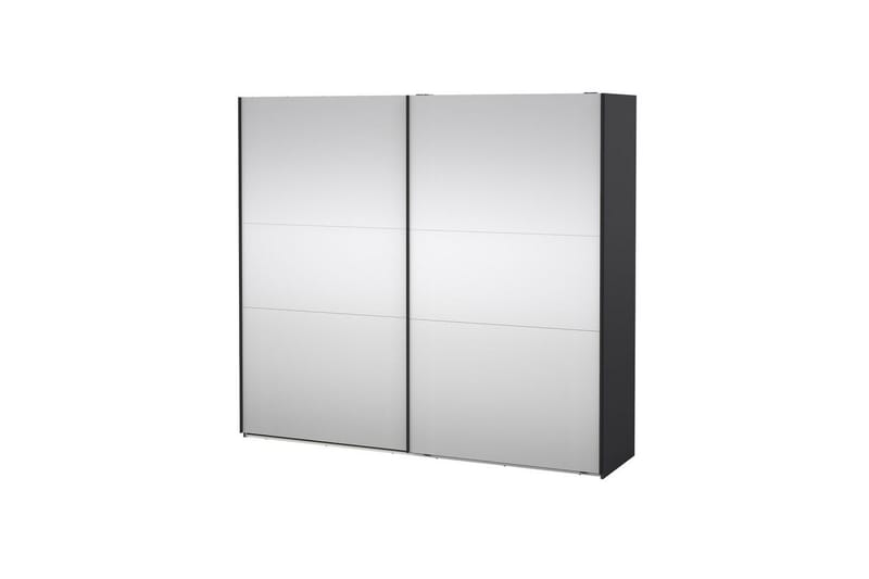 Takeru Garderobe med Speil 244x220 cm - Svart - Oppbevaring - Garderober & garderobesystem