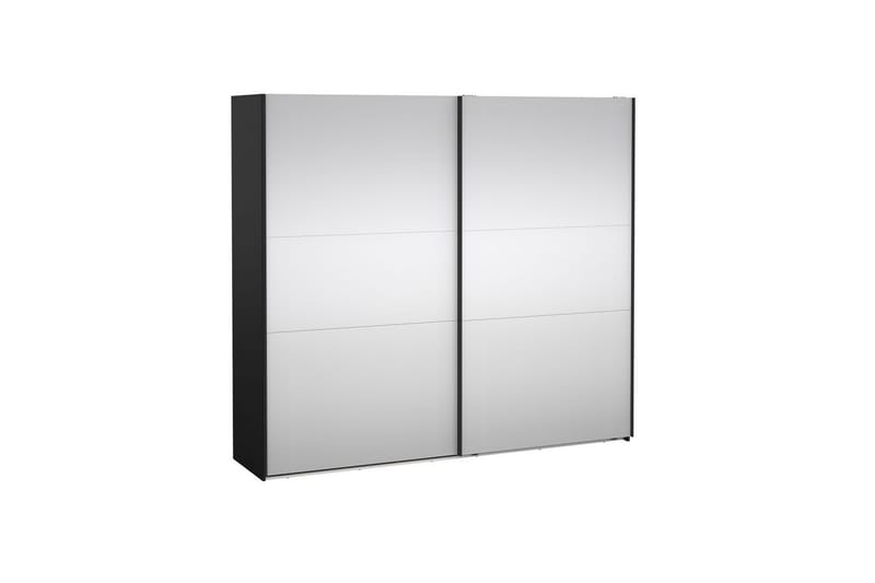 Takeru Garderobe med Speil 244x220 cm - Svart - Oppbevaring - Garderober & garderobesystem