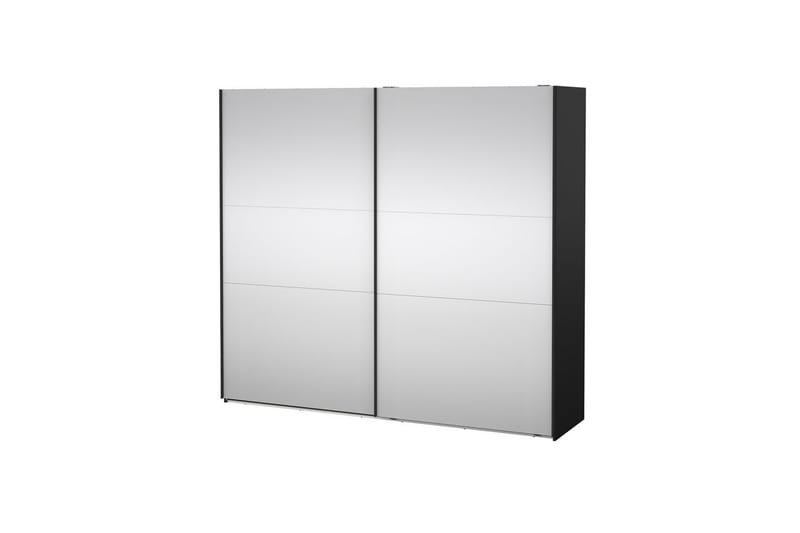 Takeru Garderobe med Speil 244x220 cm - Svart - Oppbevaring - Garderober & garderobesystem