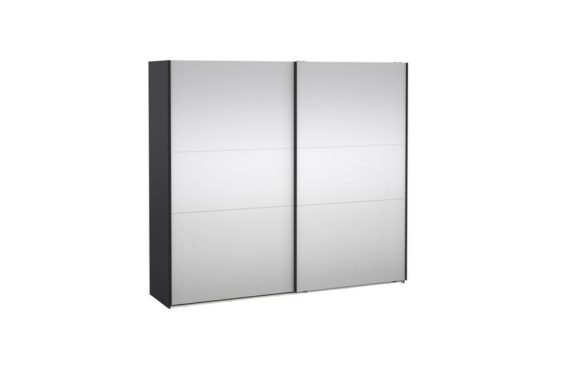 Takeru Garderobe med Speil 244x220 cm - Svart - Oppbevaring - Garderober & garderobesystem