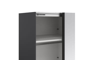 Takeru Garderobe med Speil 244x220 cm - Svart - Oppbevaring - Garderober & garderobesystem