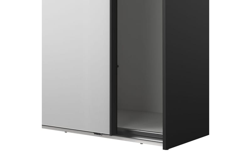 Takeru Garderobe med Speil 244x220 cm - Svart - Oppbevaring - Garderober & garderobesystem