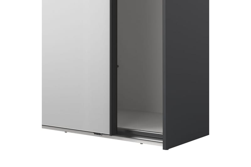 Takeru Garderobe med Speil 244x220 cm - Svart - Oppbevaring - Garderober & garderobesystem