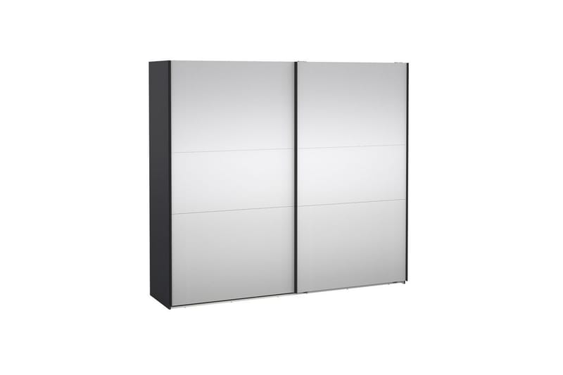 Takeru Garderobe med Speil 244x220 cm - Svart - Oppbevaring - Garderober & garderobesystem