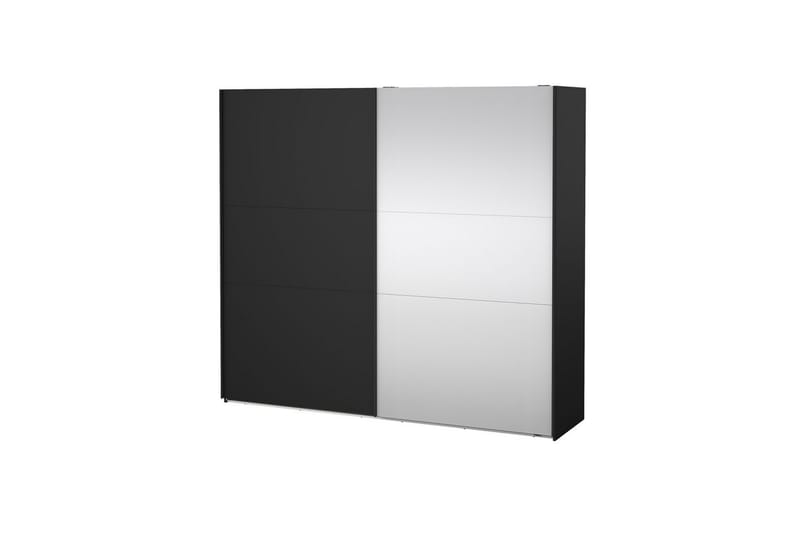 Takeru Garderobe med Speil 244x221 cm - Askgrå - Oppbevaring - Garderober & garderobesystem