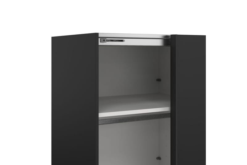 Takeru Garderobe med Speil 244x221 cm - Askgrå - Oppbevaring - Garderober & garderobesystem